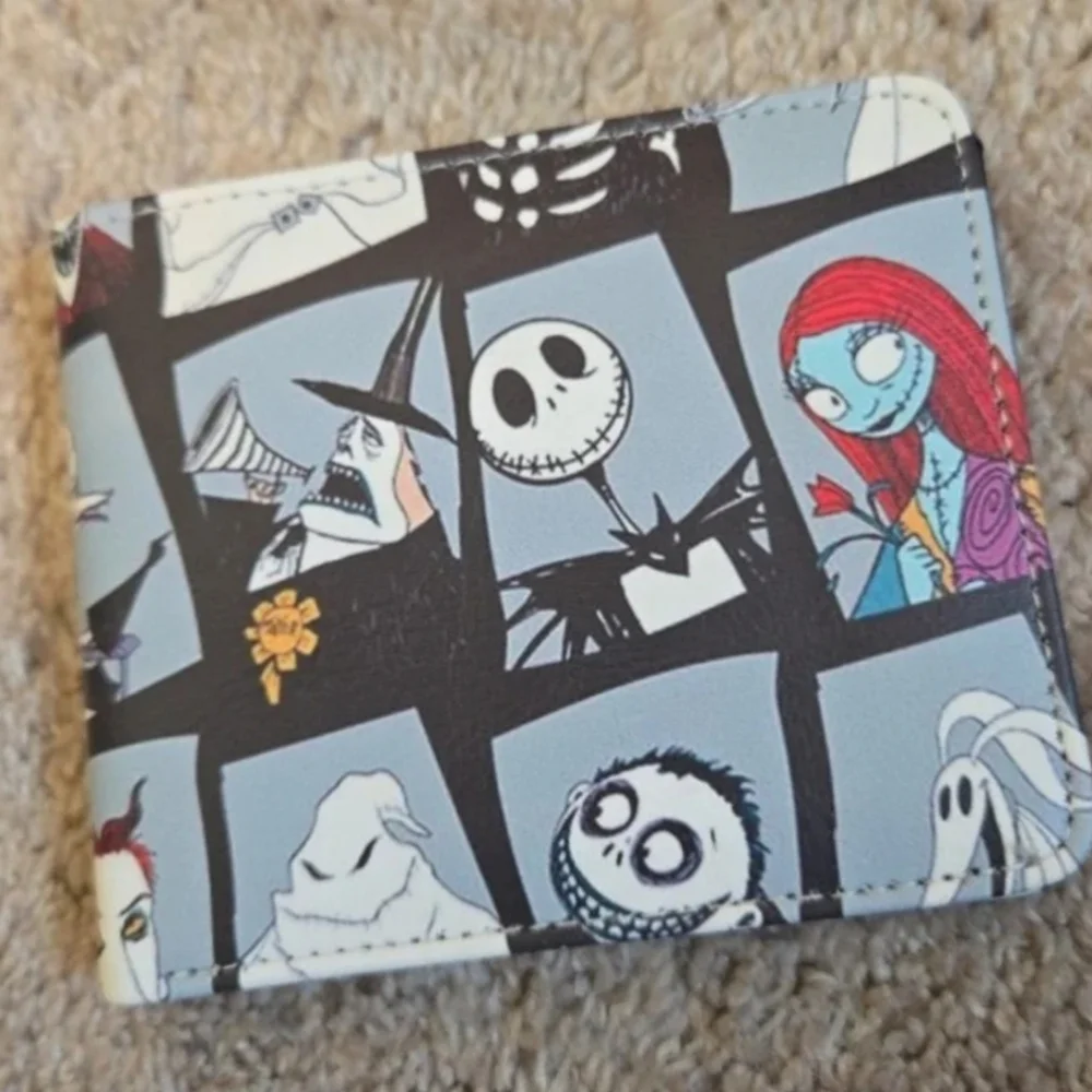 New Nightmare before Christmas Halloween horror anime manga leather wallet